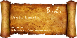Bretz László névjegykártya